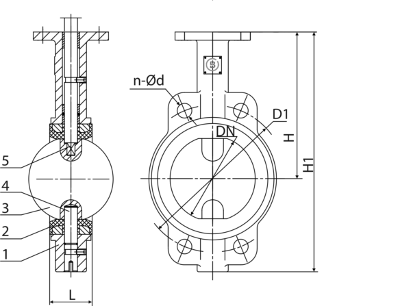 Supapă fluture cu actuator pneumatic seria VBP - Image 2