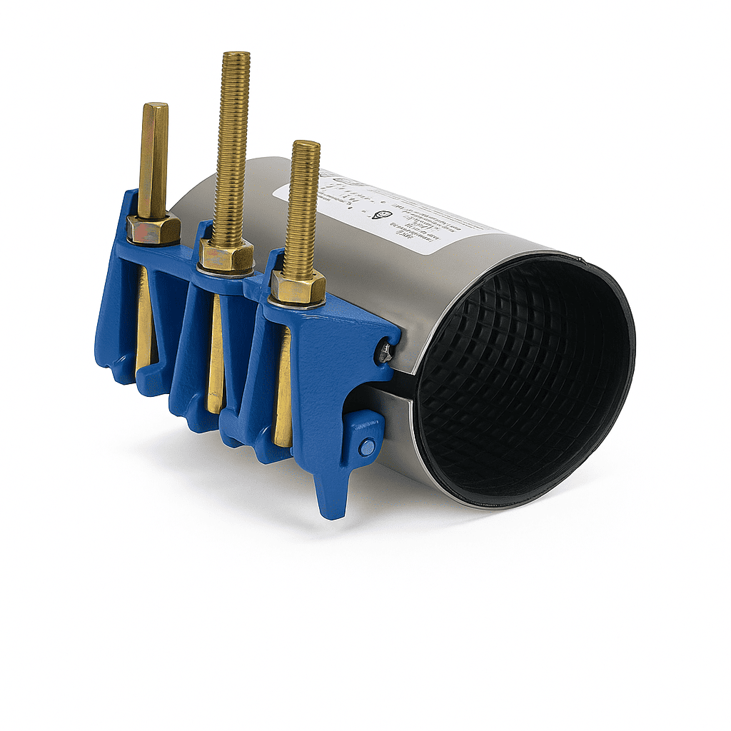 CUPLAJE – COLIER REPARAȚIE OȚEL INOX 3 ȘURUBURI (1 PIESĂ) PN10/16