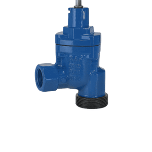 ROBINET DIN FONTĂ CU SERTAR, CORP UNGHI FI-FE – APA GSK PN10/PN16 (60°)