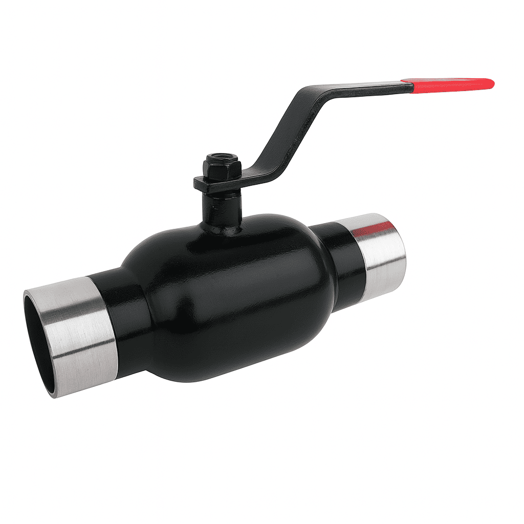 ROBINET DIN OTEL CU BILĂ – MONTAJ CAPETE SUDURĂ PN25