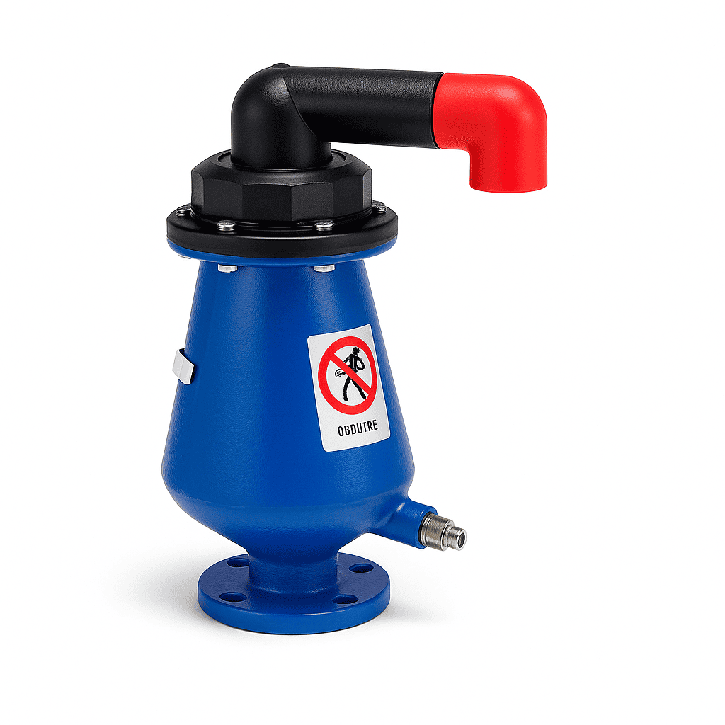 ROBINET FONTA – AERISIRE SIMPLU EFECT CU FLANȘE CANALIZARE GSK PN10/PN16 (90°)